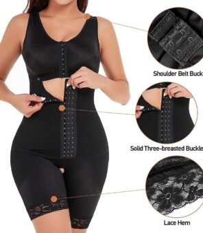 Faja Colombiana Body con Brasier con 4 hileras de broches